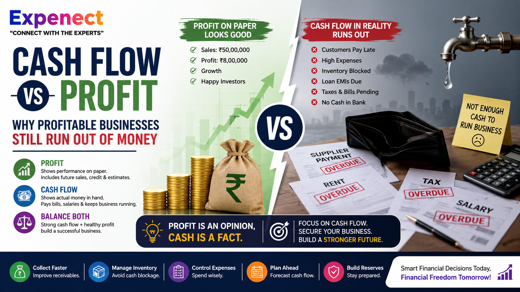 Cash Flow vs Profit: Why Profitable Businesses Still Run Out of Money