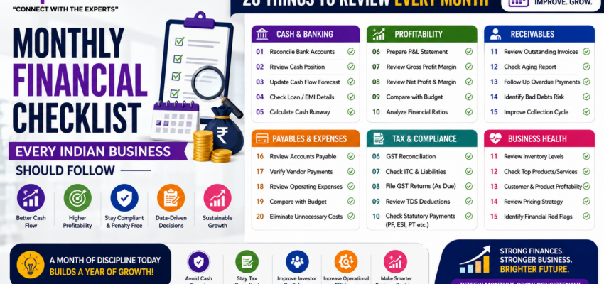 Monthly Financial Checklist Every Indian Business Should Follow