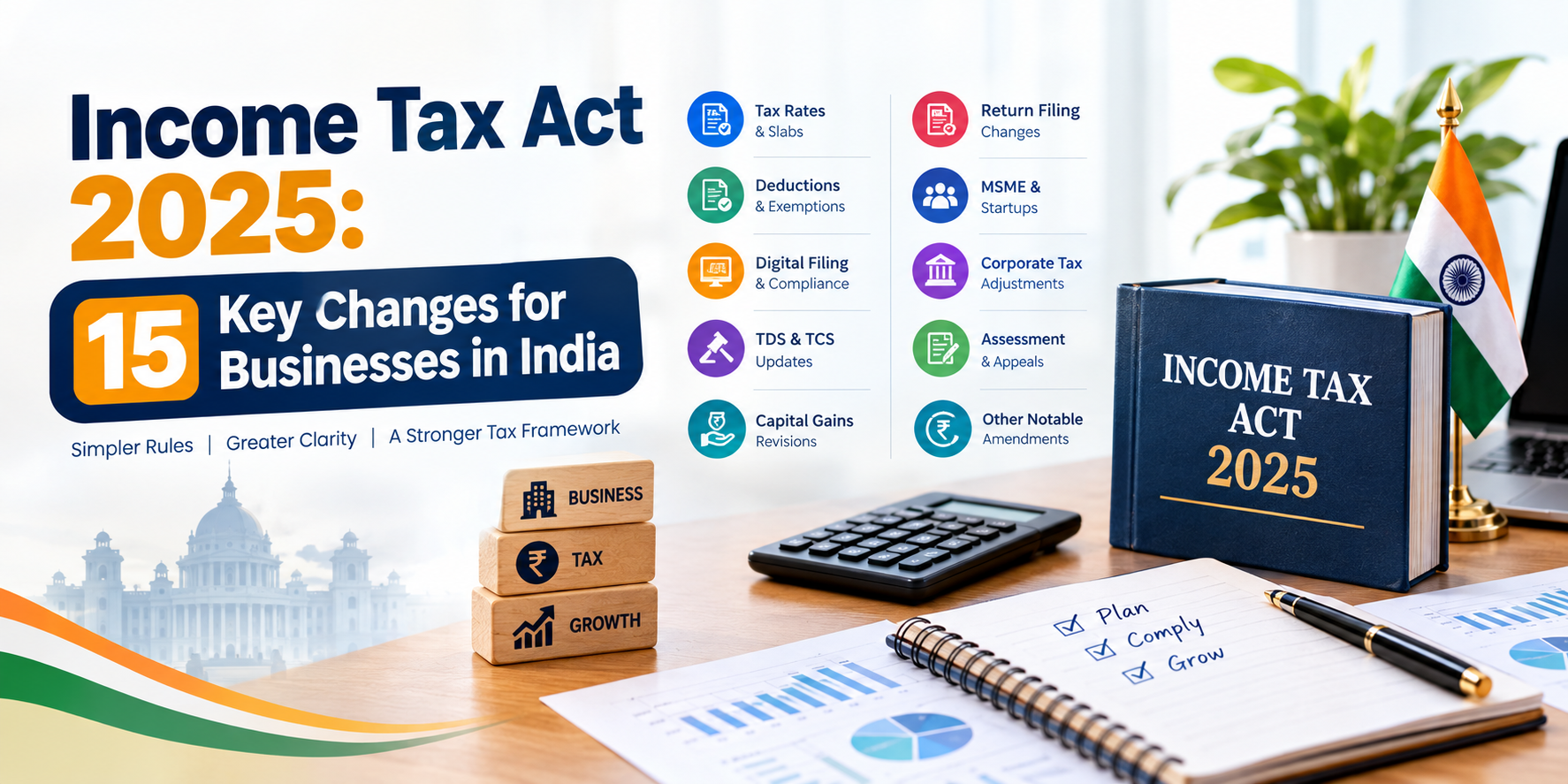 Income Tax Act 2025: 15 Key Changes for Businesses in India